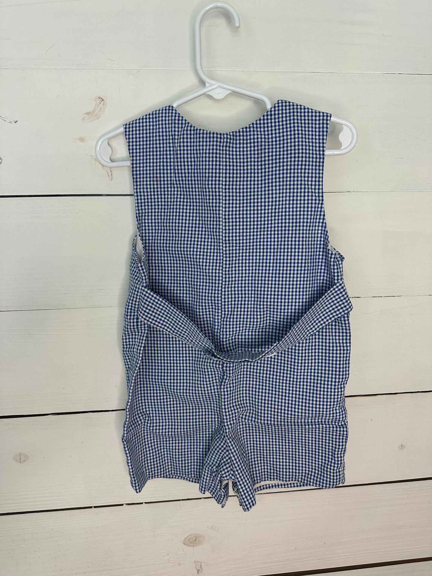18M - Kelly Kids Blue Gingham Jon Jon with Crab