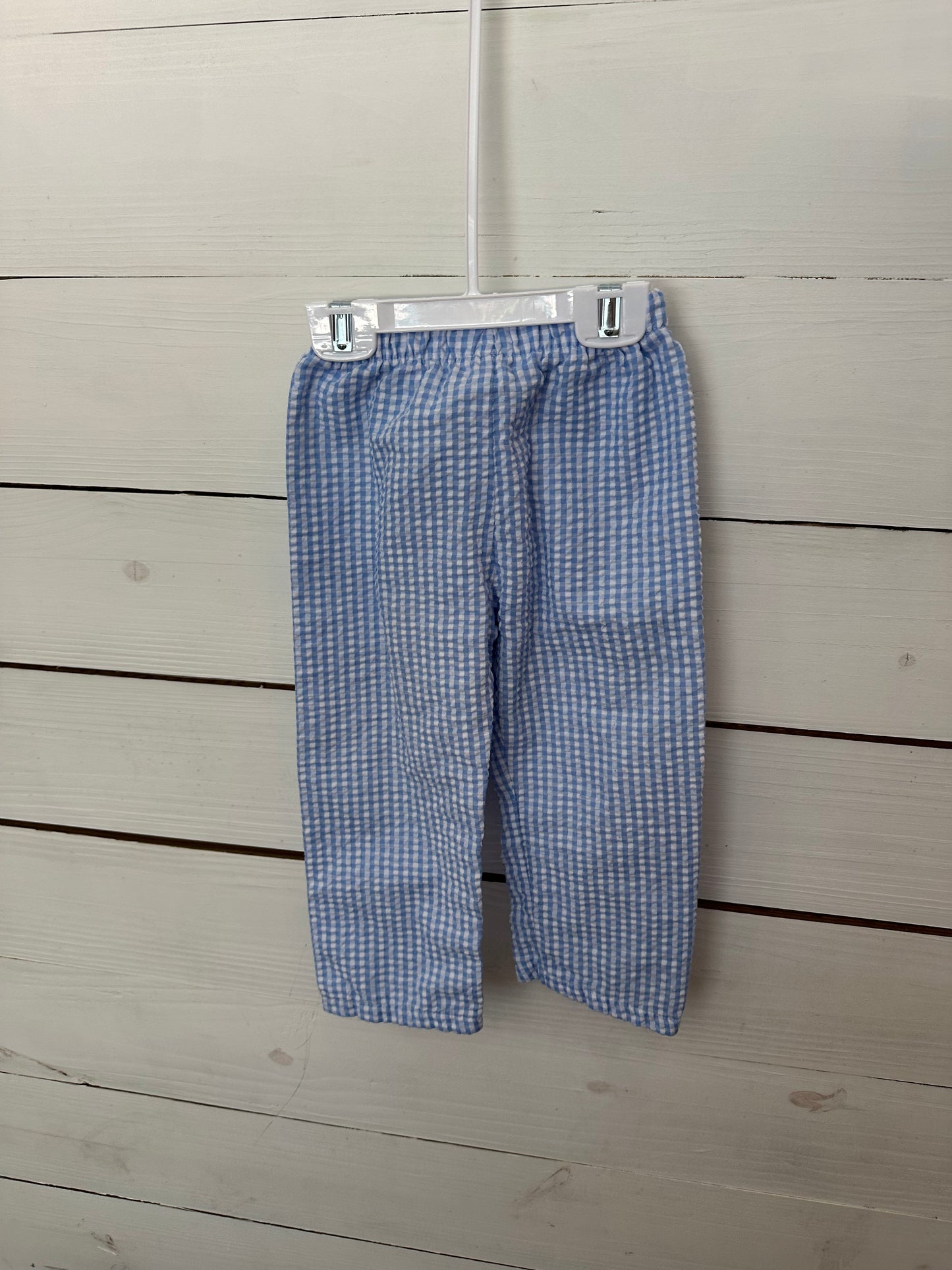 Annie Kate: Blue gingham pull on pants