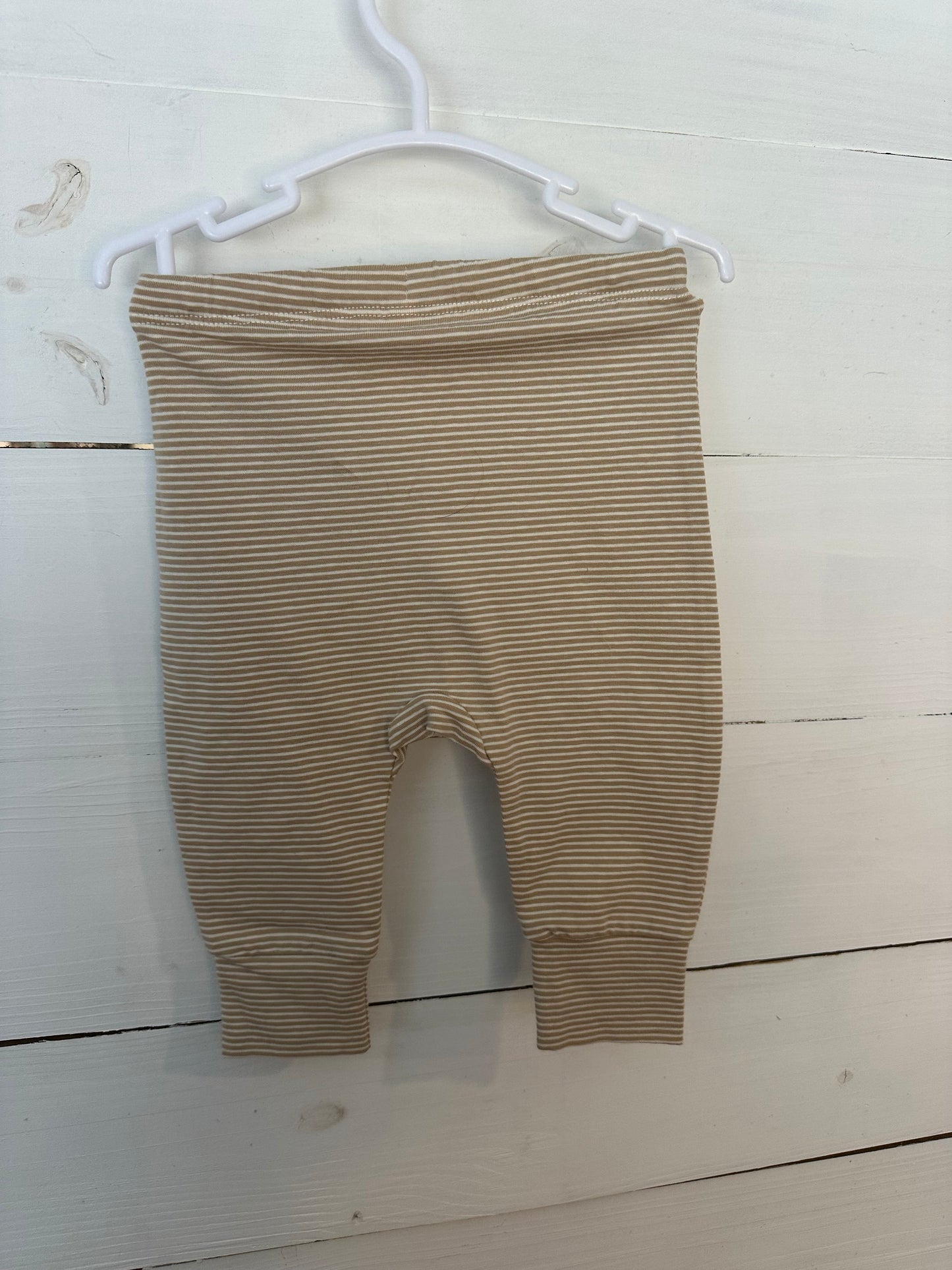 6-12M - Quincy Mae Taupe Striped Pants