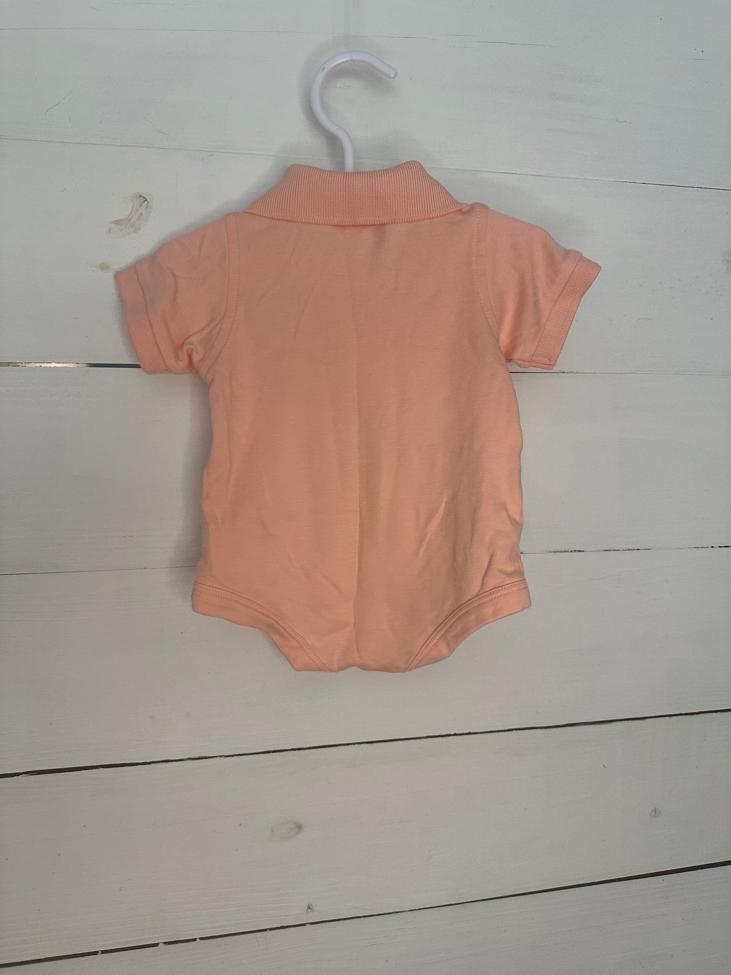 0-6M - TBBC Coral Polo Onesie
