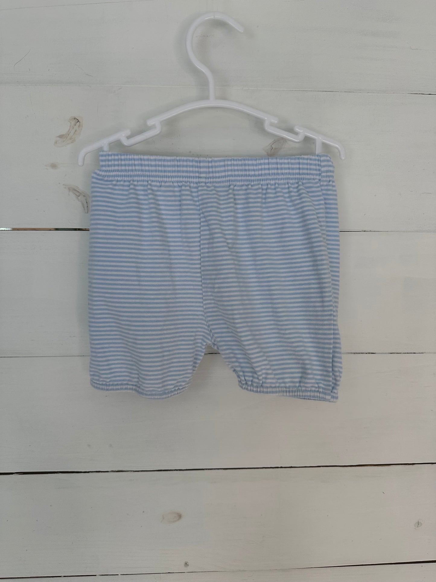 2T - PB&J Blue Striped Shorts with Elastic Around Leg