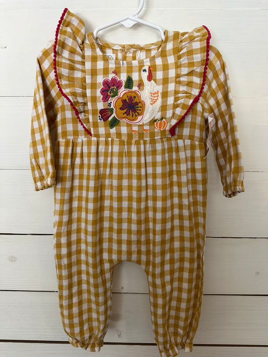 MudPie Romper with Turkey