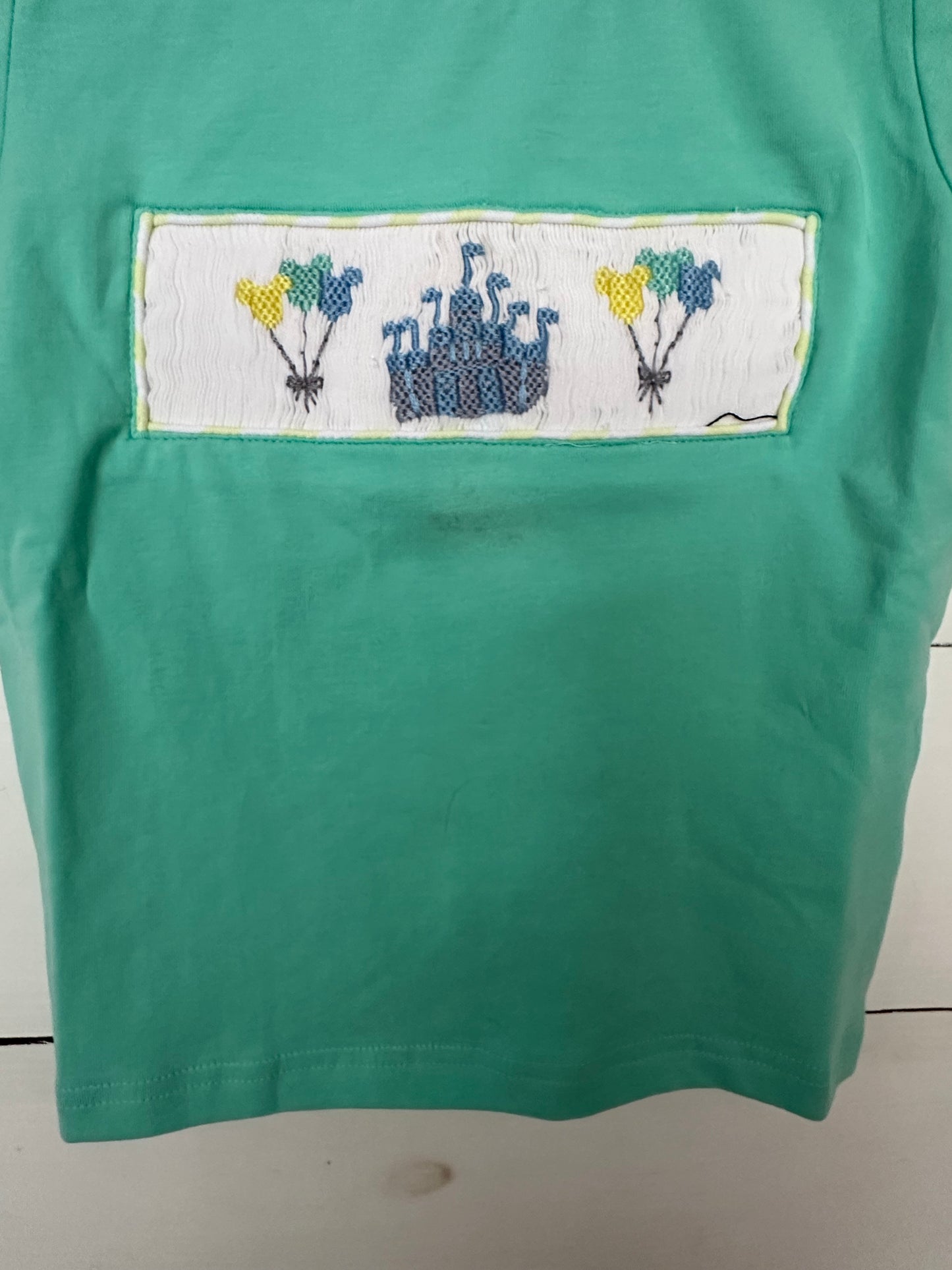 Sweet Southern Smocks Boys Disney Land Castle & Balloon 2 Piece Set