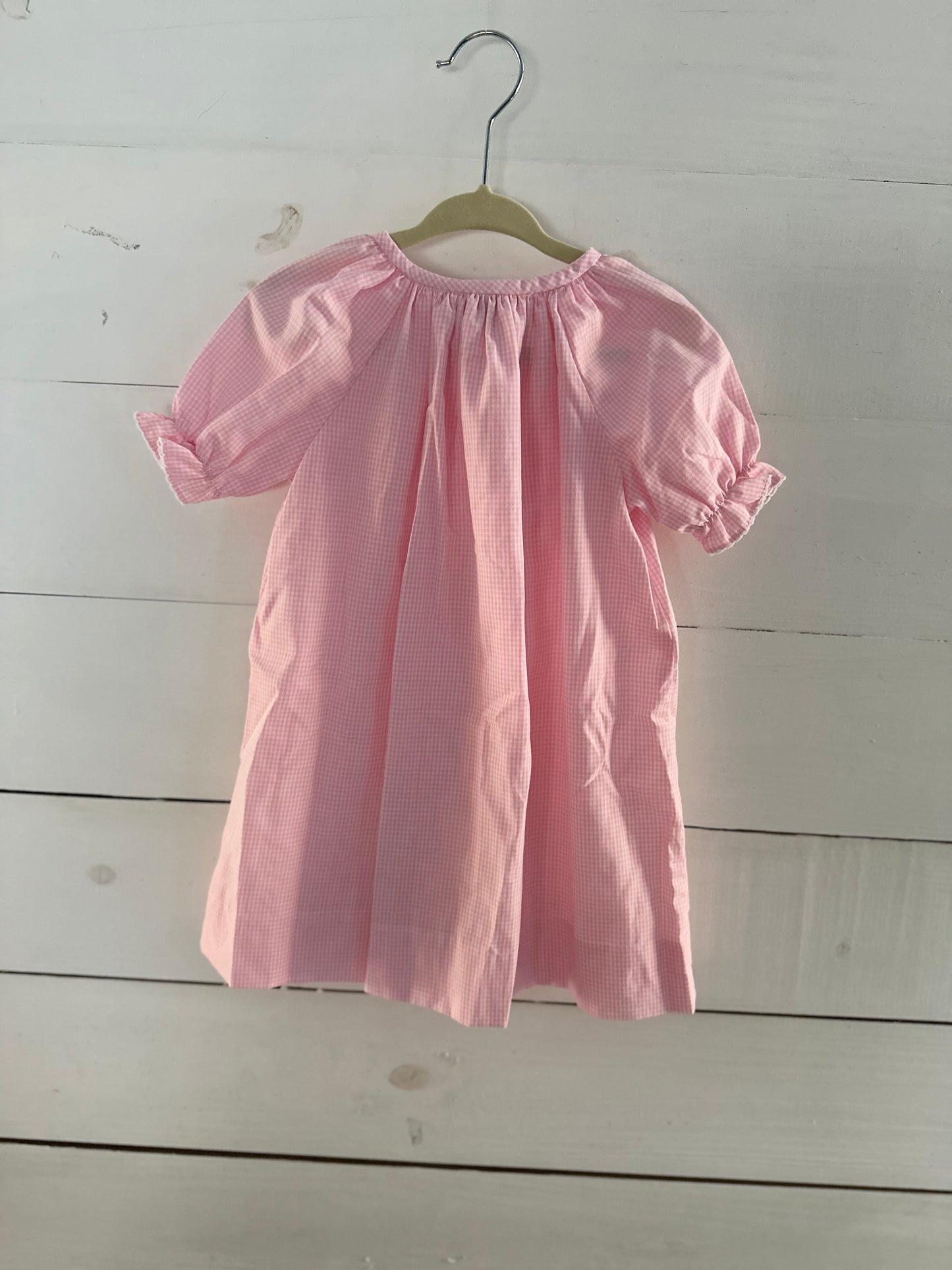 Lullaby Set - Pink Gingham Button-Up Day Gown