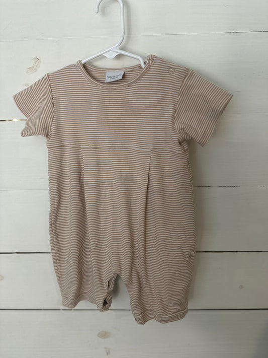 18M - Squiggles Taupe Striped Romper