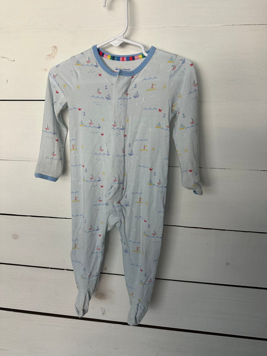 3-6M - Magnetic Me Baby Blue Boats and Lighthouse Jammies