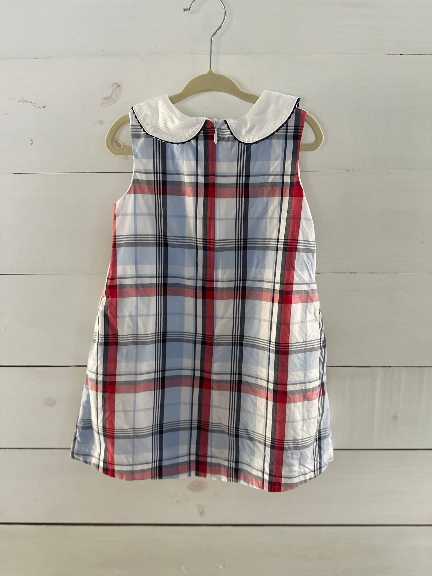 CPC Red, White, & Blue Plaid Peter Pan Collar