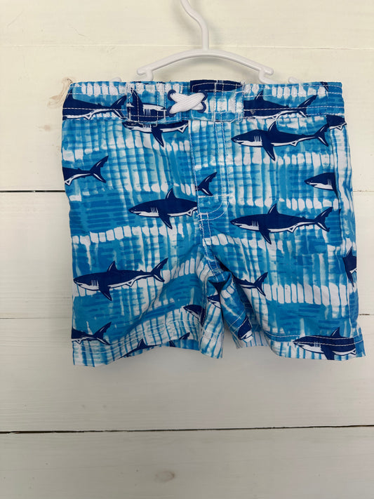 24M - Tommy Bahama Blue Tie Dye and Shark Swim Trunks