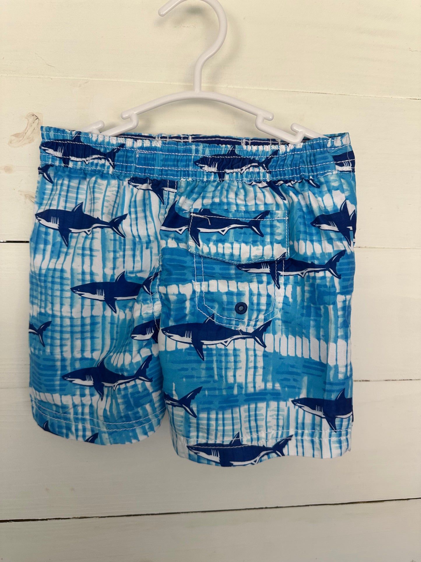 24M - Tommy Bahama Blue Tie Dye and Shark Swim Trunks
